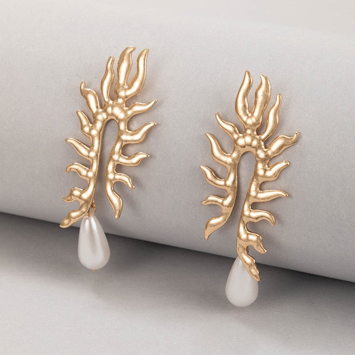 Maria™ | Kolczyki koralowe ze słodkowodnymi perłami