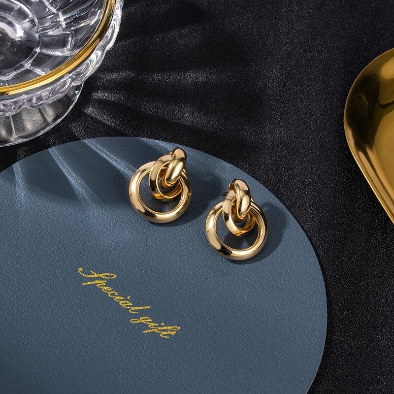 Maria™ | Luksusowe złote kolczyki