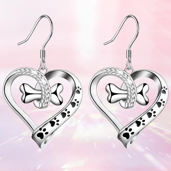 Zestaw biżuterii 2-częściowy z zawieszkami łapki, serca i kostki