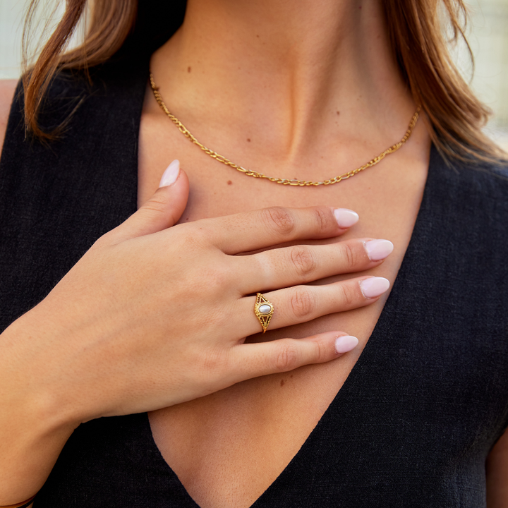 Maria™ | Vintage pierścionek z perłą