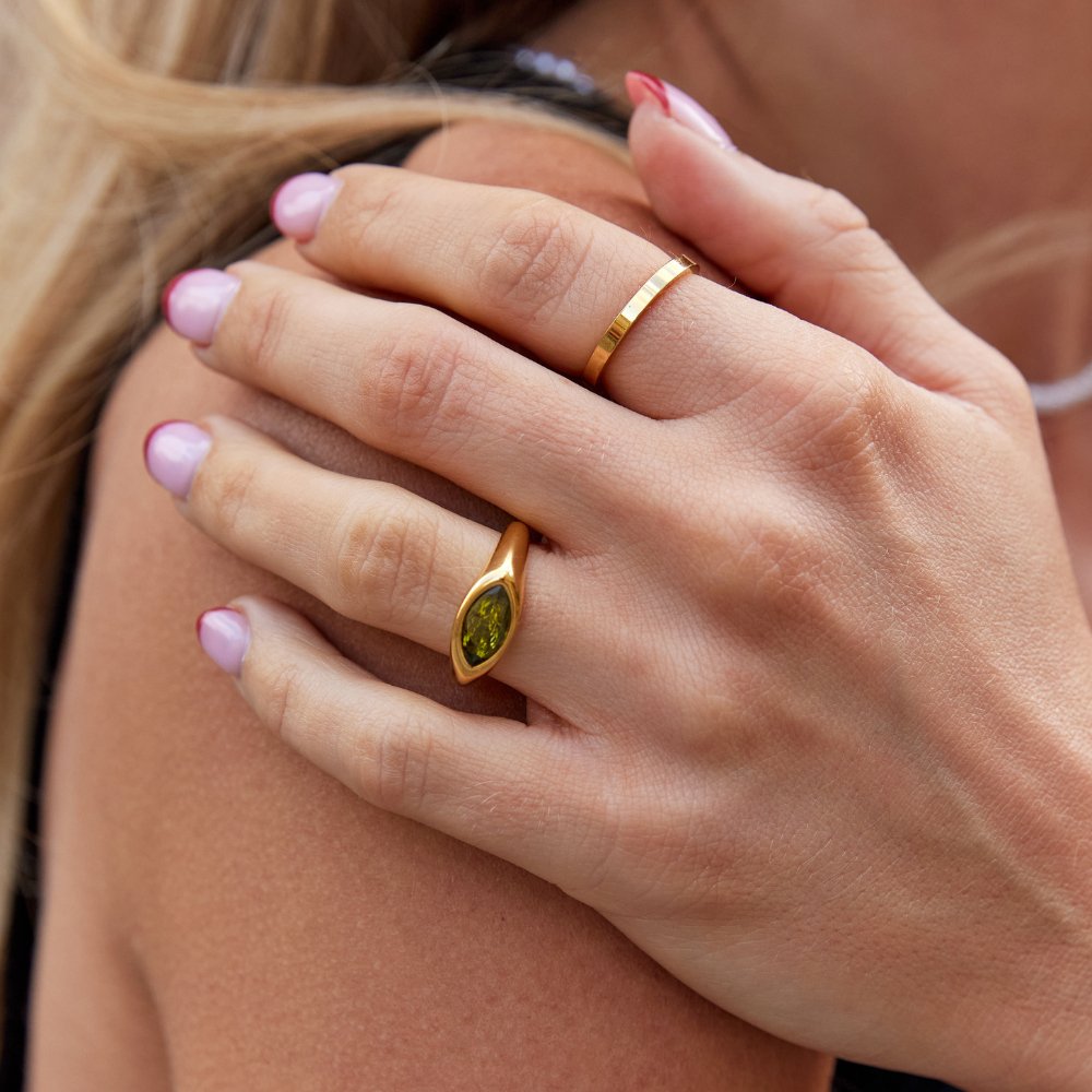 Maria™ | Zielony kryształowy pierścionek Arizona