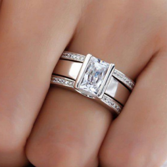 Maria™ | Inkrustowany szklany pierścionek