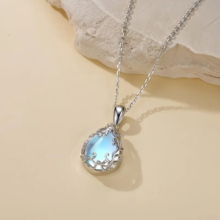 Maria™ | Naszyjnik White Blue Crystal Drop