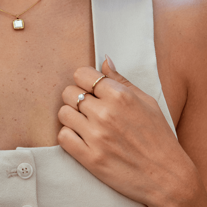 Maria™ | Pierścionek z pereł słodkowodnych